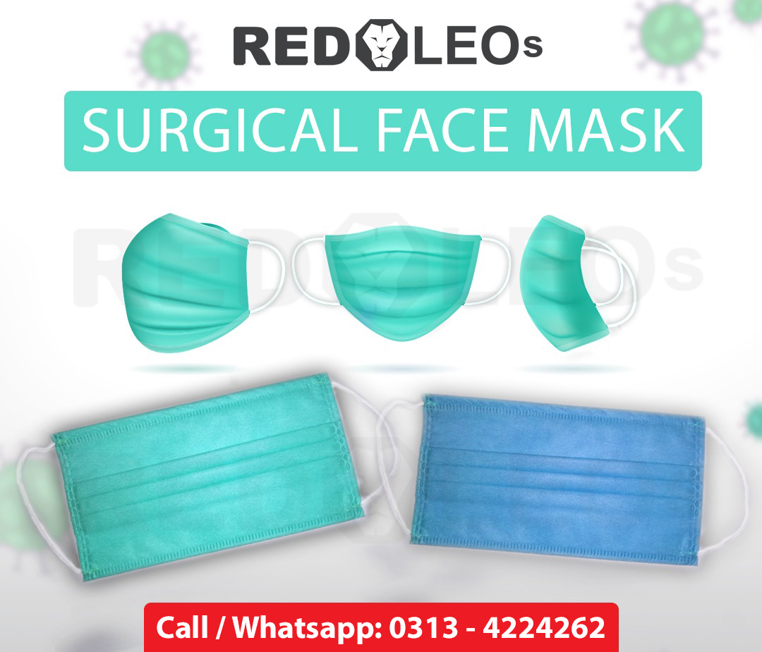 3 Ply Surgical Face Mask Manufacturer in Lahore / Karachi / Faisalabad / Punjab / Pakistan